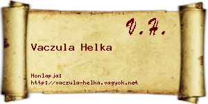 Vaczula Helka névjegykártya